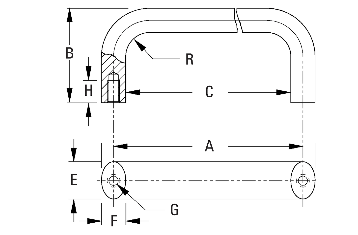 F2 Cabinet "U" Handles