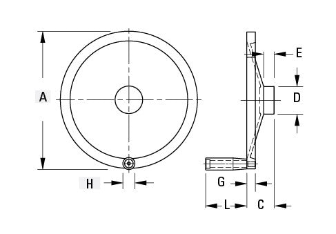 A4 Handwheel, Stainless Steel