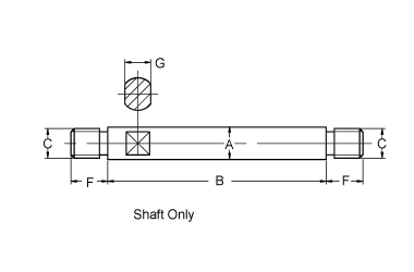 G Series Lever Bars - Shaft Only