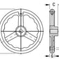 A43 Handwheels, Cast Iron - Fixed Handle